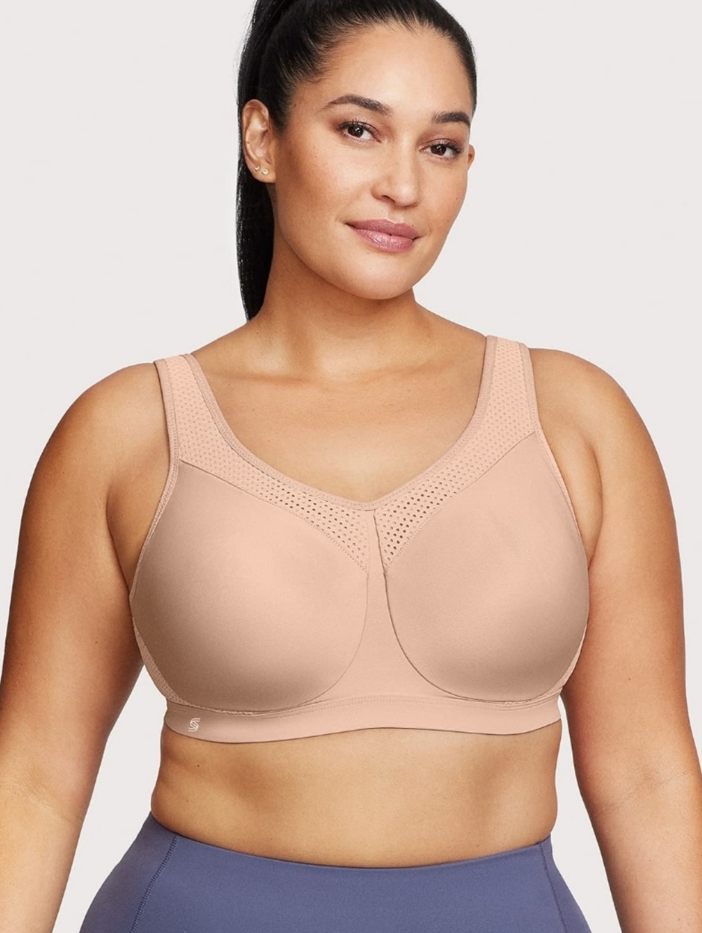 Glamorise Nude High Impact Underwire Full-Coverage Bra 46DD NWOT